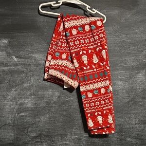 Place Red and Teal Holiday Leggings